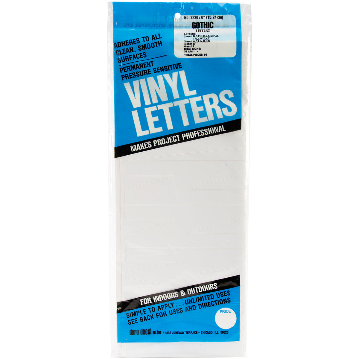 6" White Vinyl Letters JB-42847