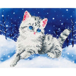 Kitten In The Snow Diamond Art JB-42862