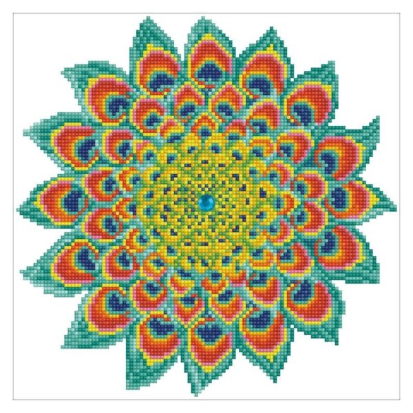 Peacock Mandala Diamond Art JB-42871