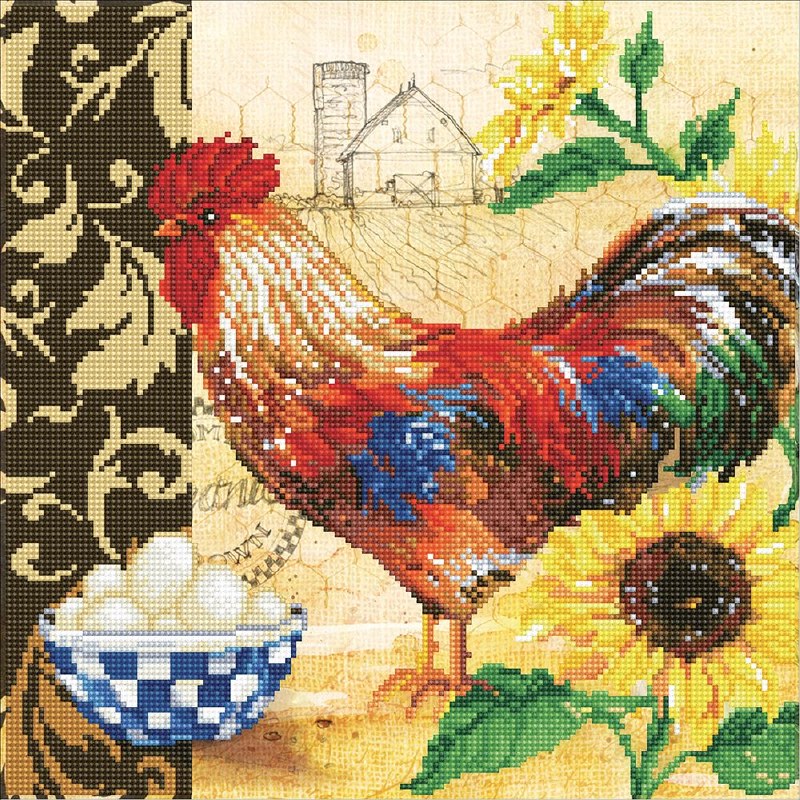Country Rooster Diamond Art JB-42872