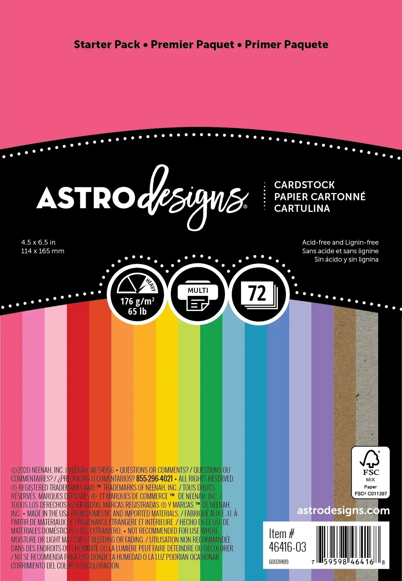 4.5X6.5 Bold & Vivid Paper Pk JB-42881