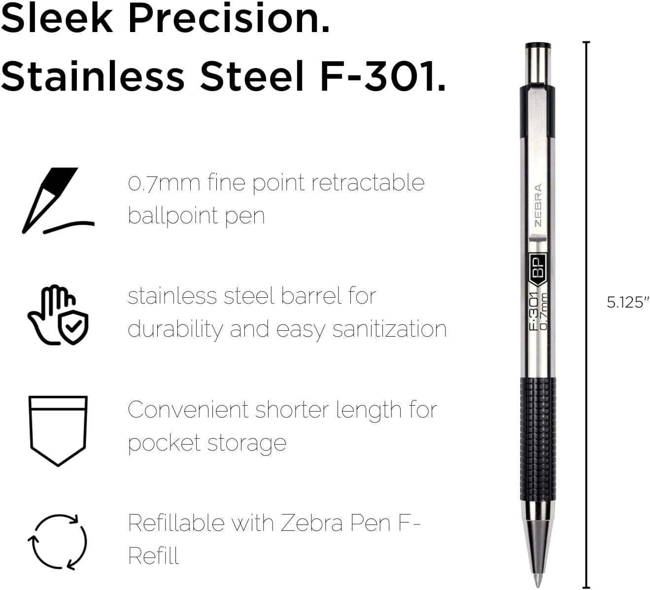 F301 Blue Ballpoint Pen JB-43012