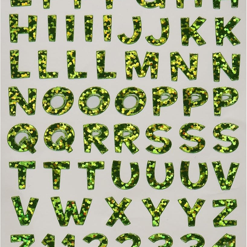 Green Alphabet Stickers JB-43078