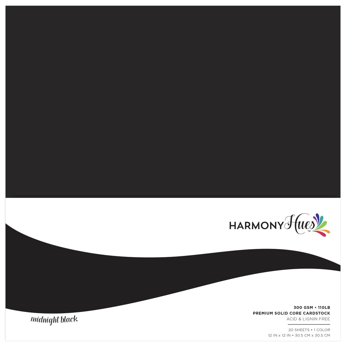 110# 12X12 BLACK PAPER PACK JB-43097