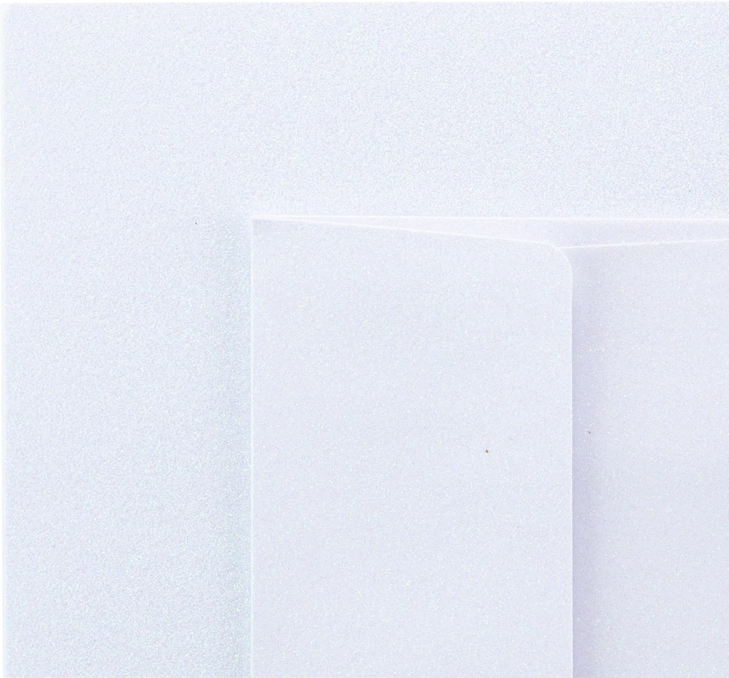 Blank Cards And Envelopes - 5X7 Printable Glitter White Mailers, Set Of 10 JB-43102_2