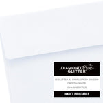 A2 Envelopes Glitter White, 20 Pack JB-43103