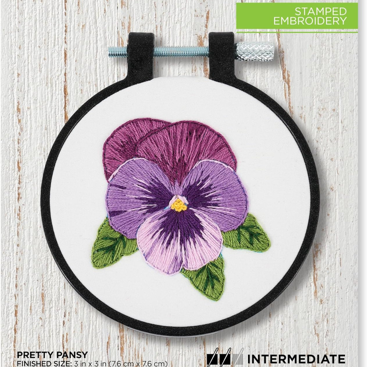 Pretty Pansy Embroidery Kit JB-43108