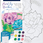Paint By Number Watercolor Sets, Succulents JB-43111