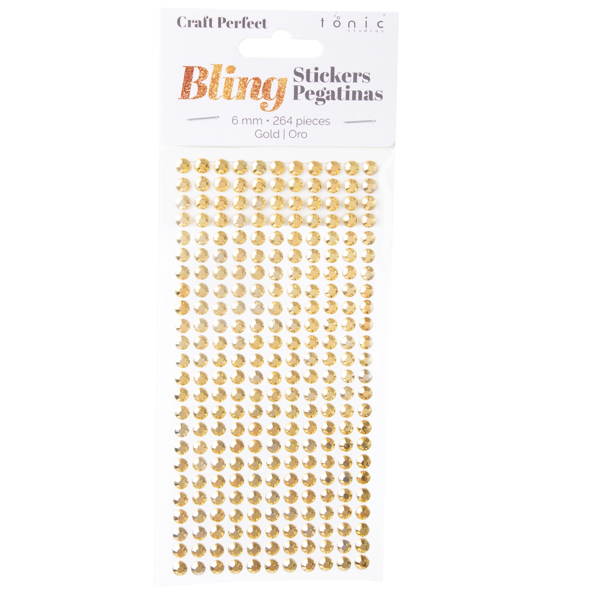 Rhinestone Sticker Sheet Gold JB-43227