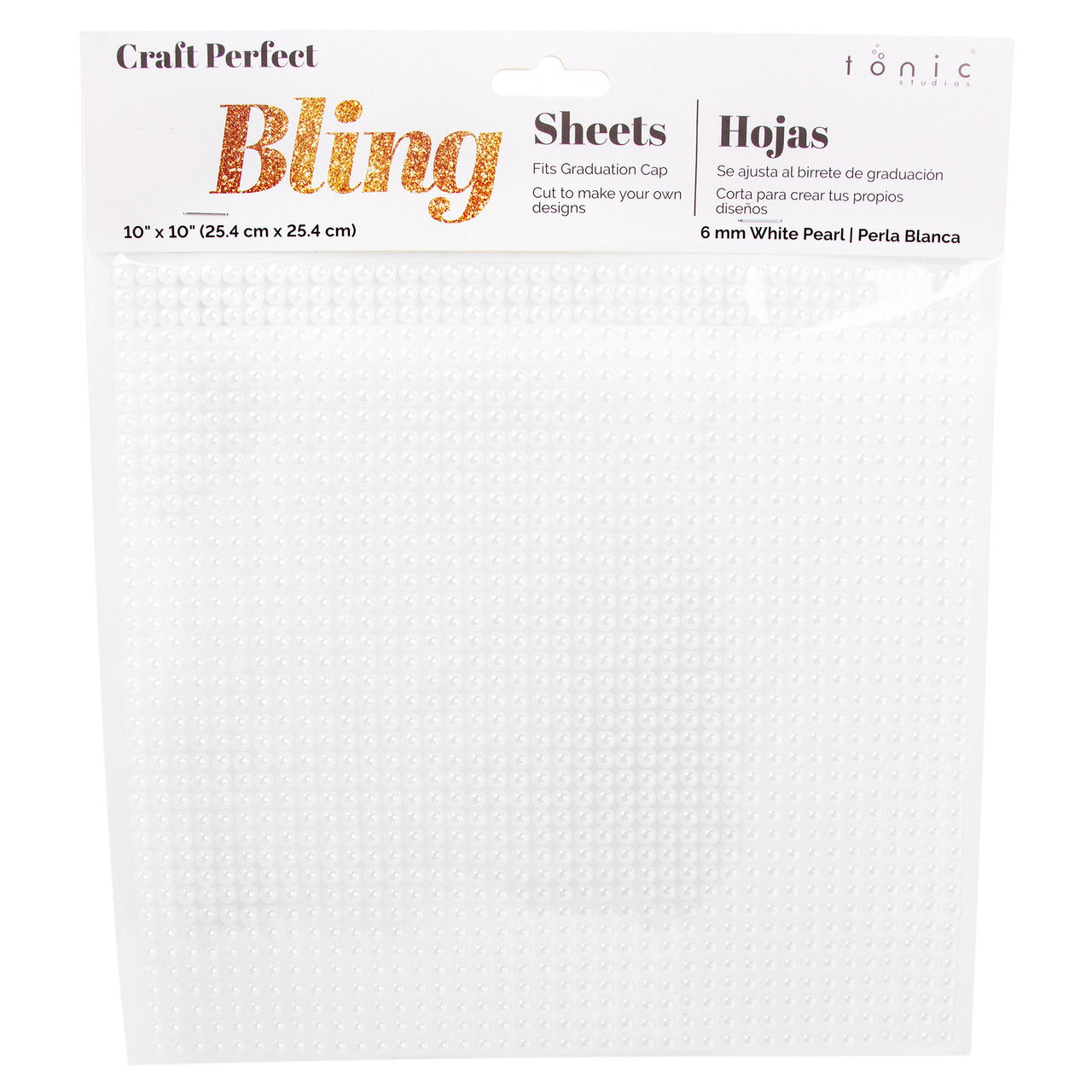 10X10 Pearl Sticker Sheet White JB-43229