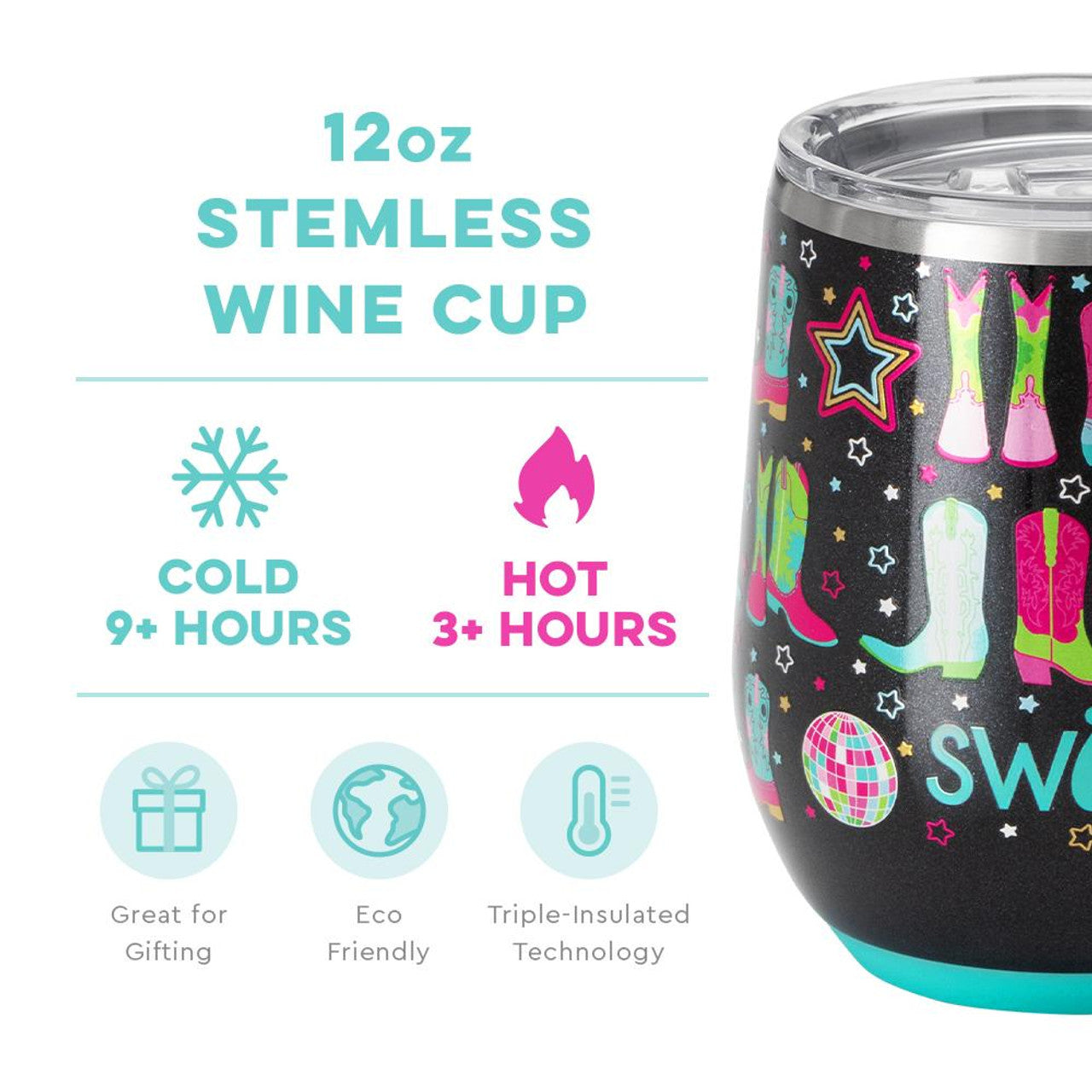 Swig 12 Oz Disco Cowgirl Wine Travel Cup JB-43285_1