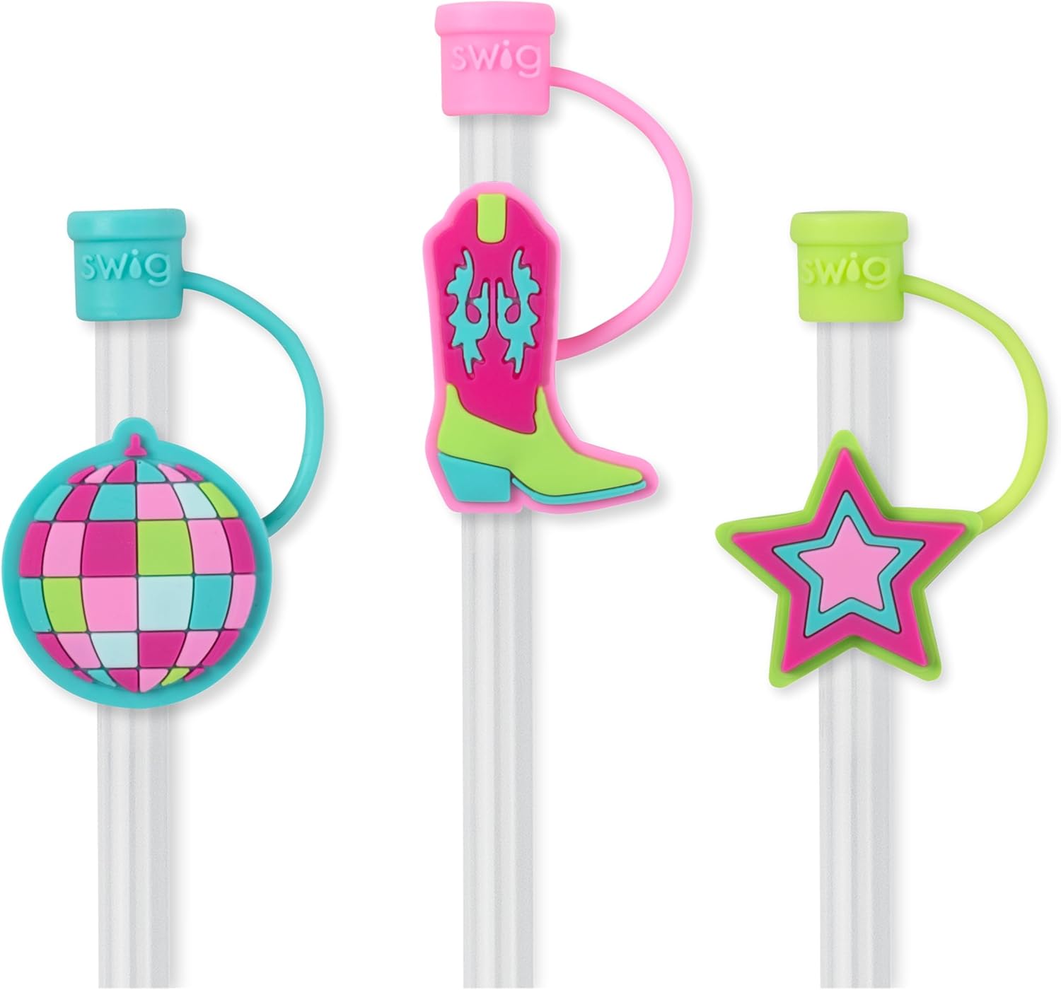 Swig Disco Cowgirl Straw Topper Set JB-43288