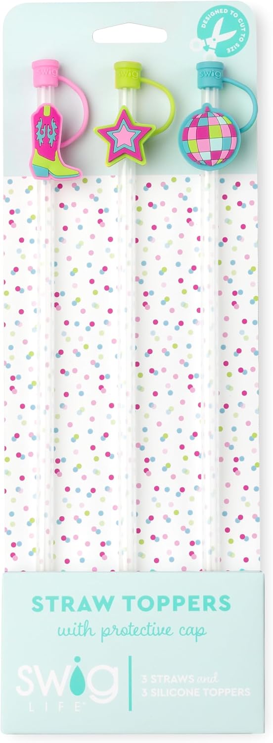 Swig Disco Cowgirl Straw Topper Set JB-43288_1