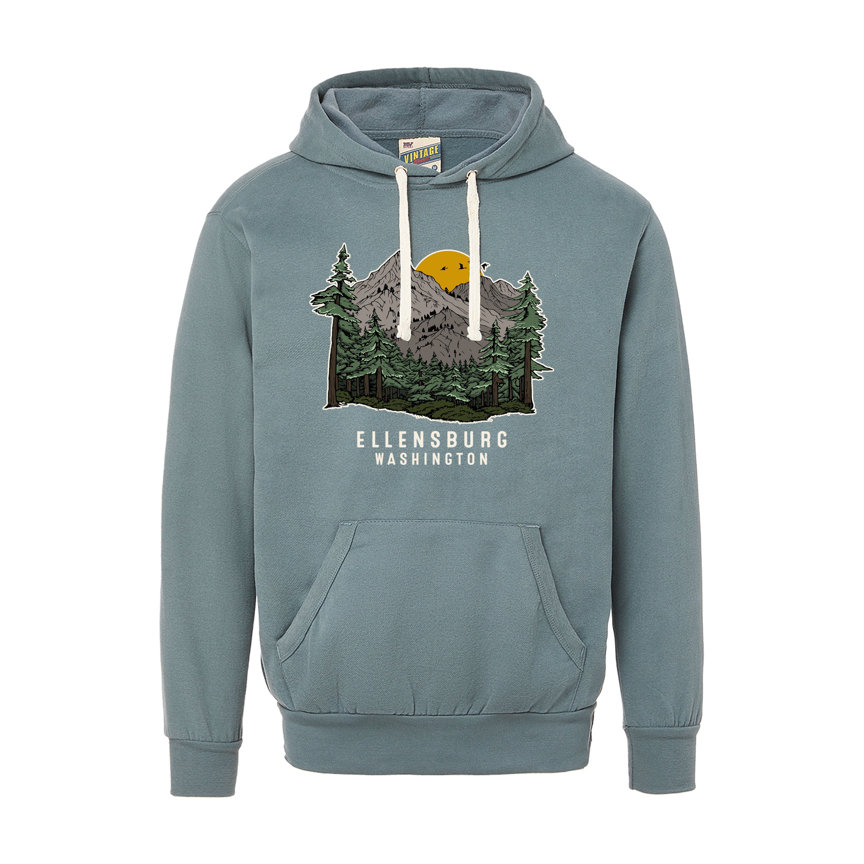 Ellensburg Vintage Fleece Hoodie JB-43322_MARINE