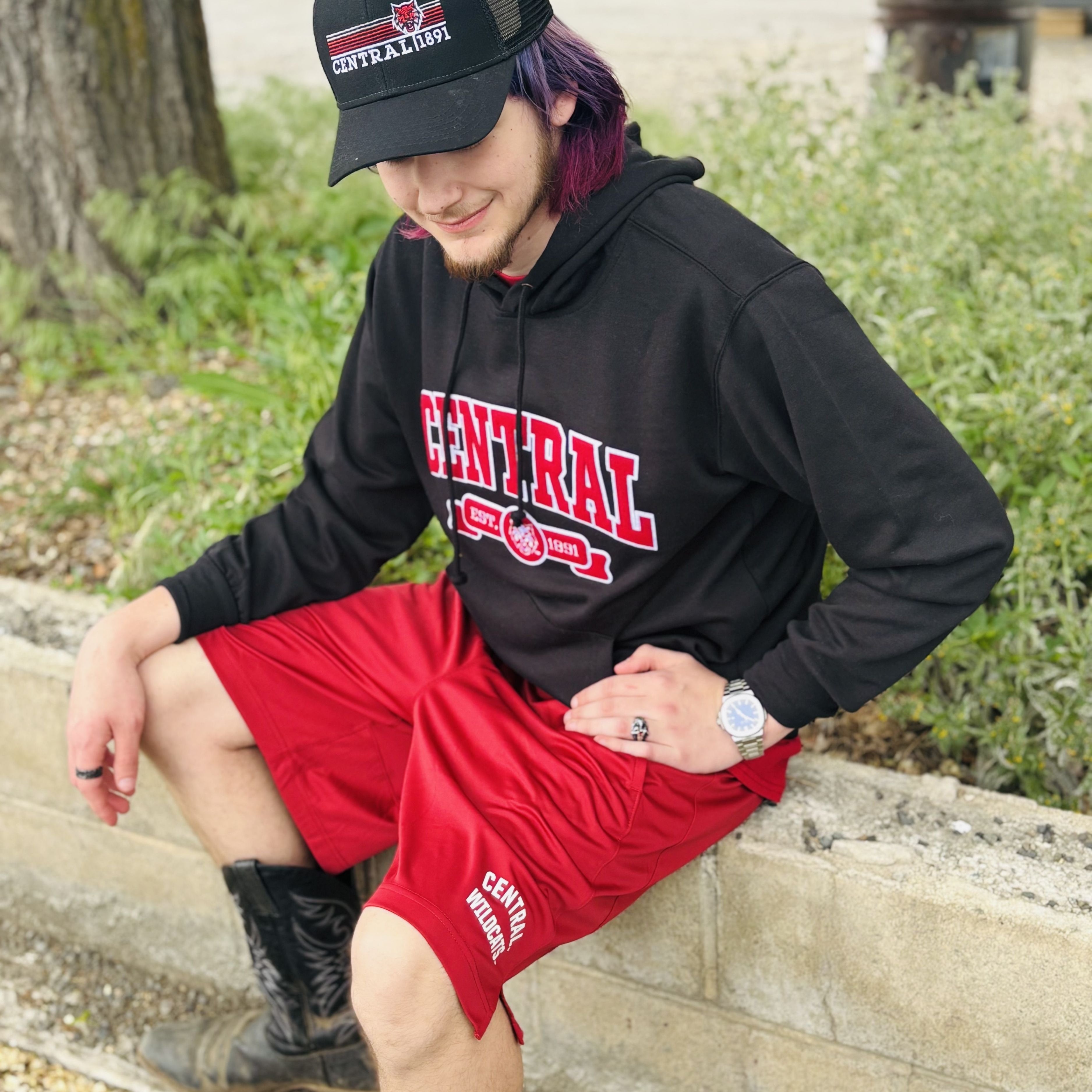 CWU Fleece Hoodie W/ Stitched CWU Logo JB-43327_3
