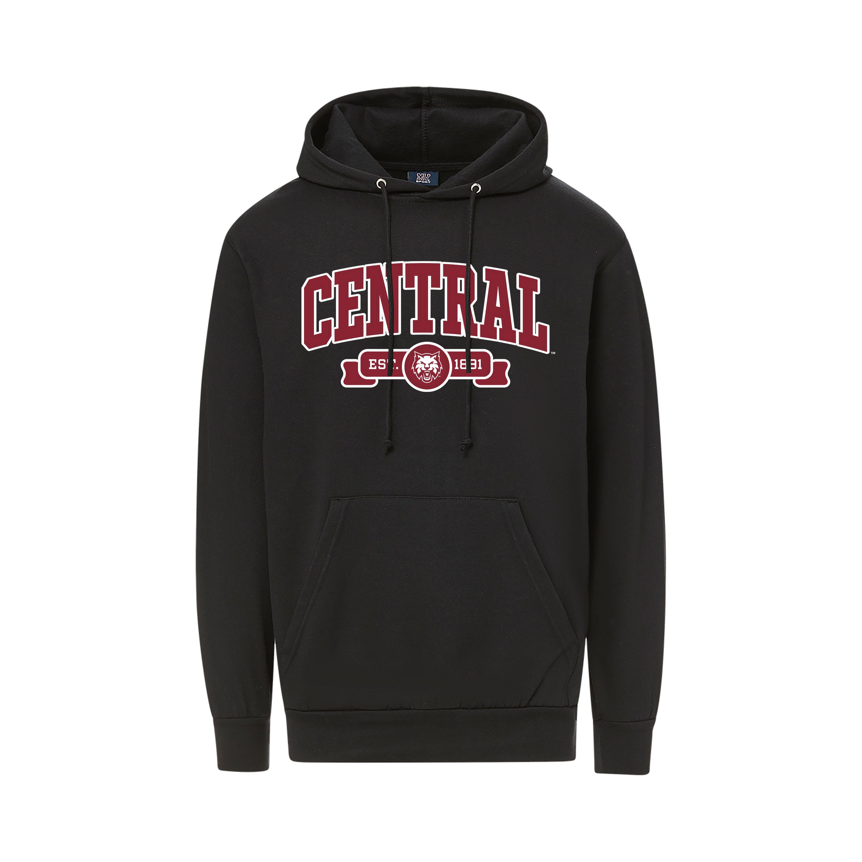 CWU Fleece Hoodie W/ Stitched CWU Logo JB-43327_BLACK