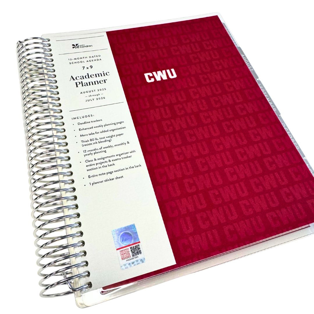 12 Month CWU Academic Planners - Erin Condren JB-43330