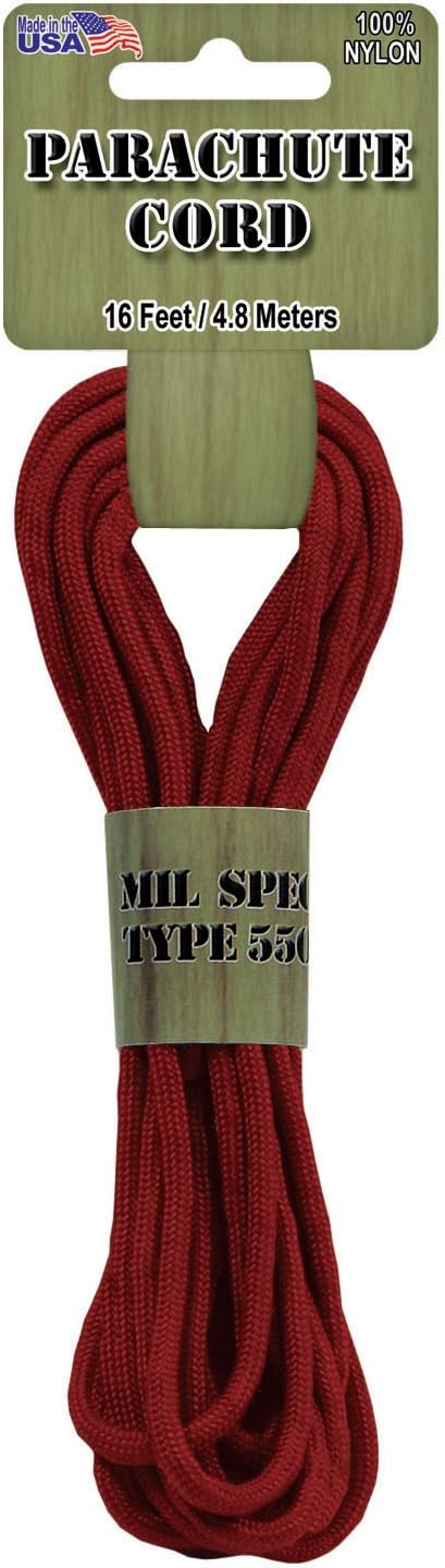 16' Red Parchute Cord JB-43338