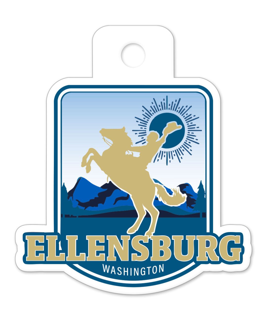 3X3 Eburg Bucking Horse Sticker JB-43360