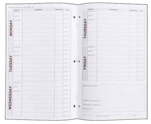 Payne STA-61 Skivertex Academic Weekly Assignment Planner - 2026-2027 40 JB-43376_9df3ba8d-f192-455d-ad96-618a2af605ad