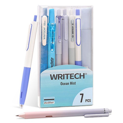 7 PIECE JOURNALING KIT OCEAN BLUE PENS JB-43565