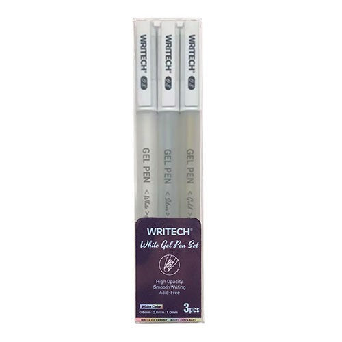 Deco Gel Pen Set Wh/Sv/Gd JB-43578