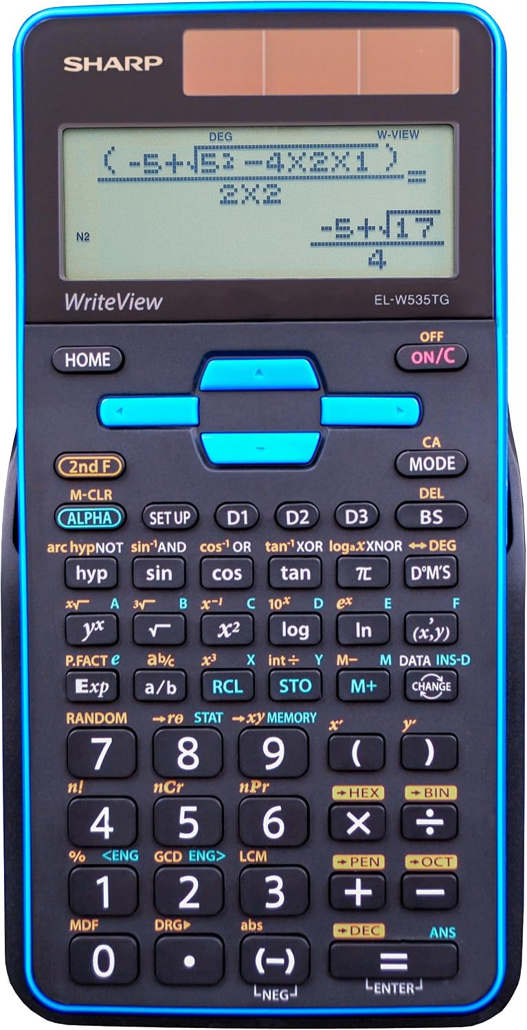 Sharp EL-W535TGBBL Scientific Calculator with WriteView™ 4 Line Display, Black, Blue JB-43616_9d846a55-4065-4691-9b27-f4a85209f1df