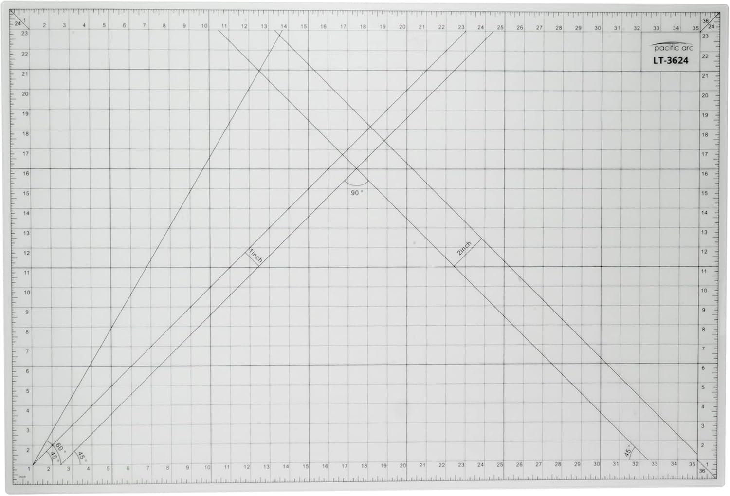 Dahle Vantage 10693 Premium Self-Healing Cutting Mat, 24"X36", 1/2" Grid JB-43644