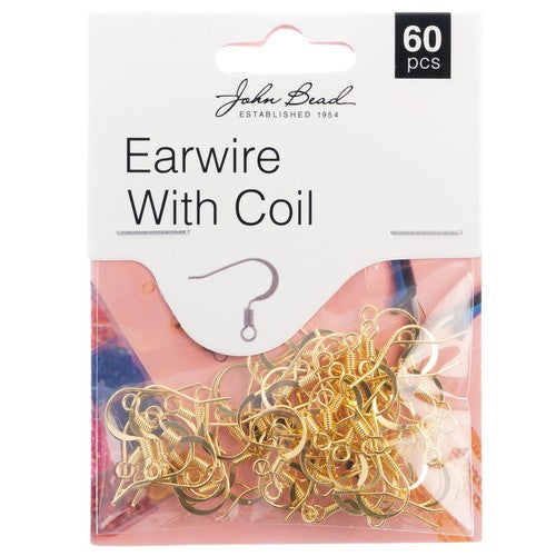 Silver Earwire With Coil JB-43653