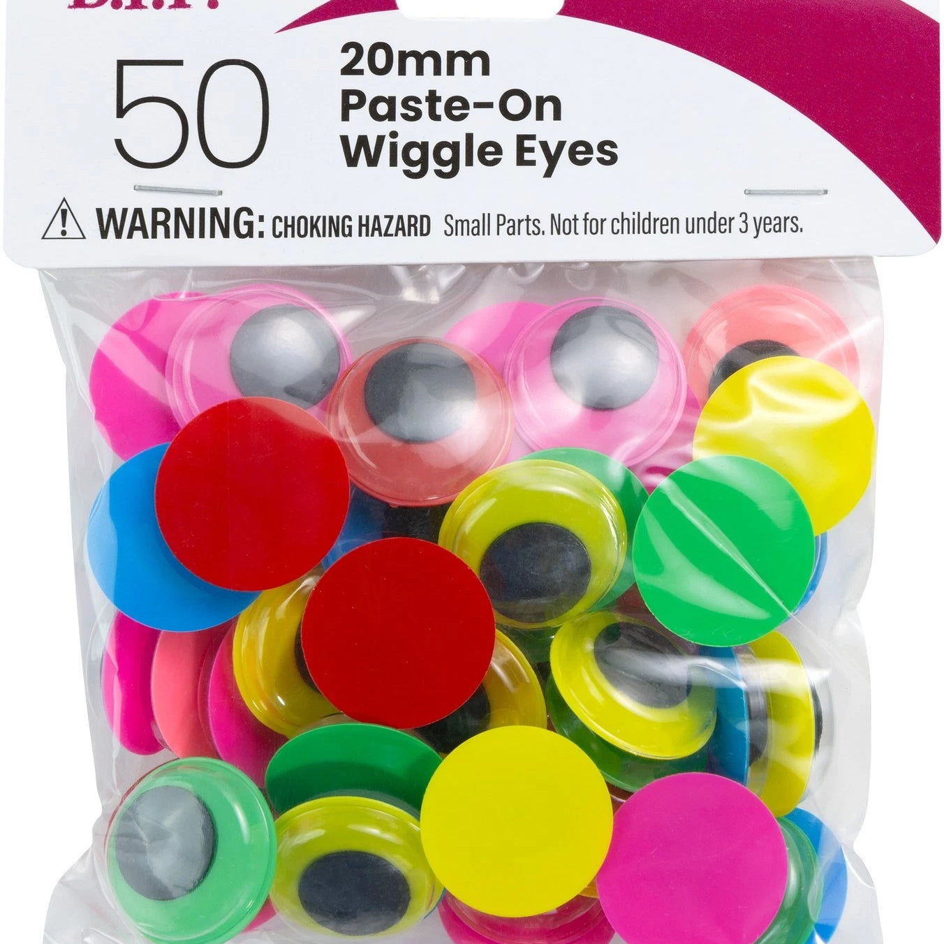 Paste On Google Eyes Colored JB-43677