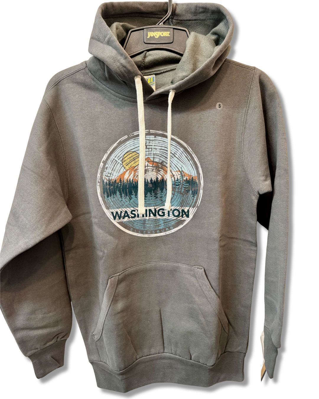 Ellensburg Vintage Unisex Hoodie – Tree Ring Design JB-43701_VINT._GRANITE