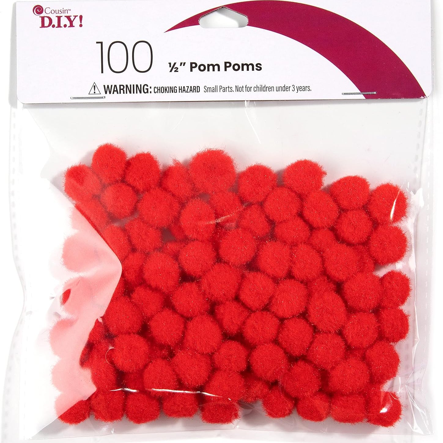.5" Red Pom Poms JB-43764