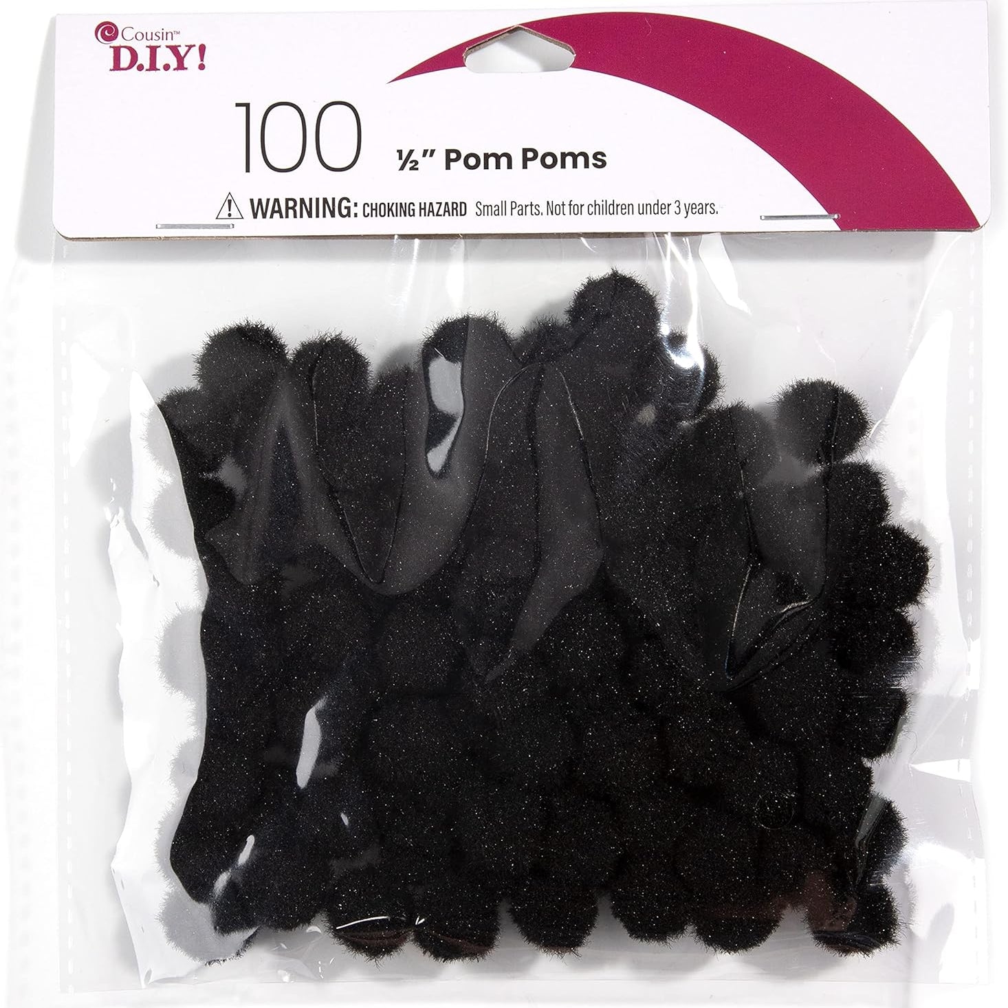 .5" Black Pom Poms JB-43766_897e9f94-ed39-4e9a-b0bc-2b94974e682d