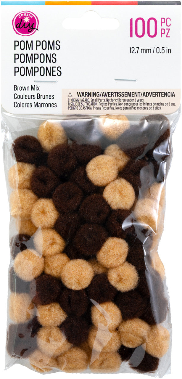 Brown Pom Poms JB-43769