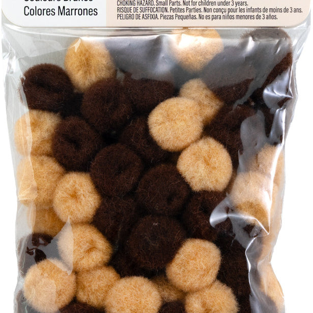 Brown Pom Poms JB-43769