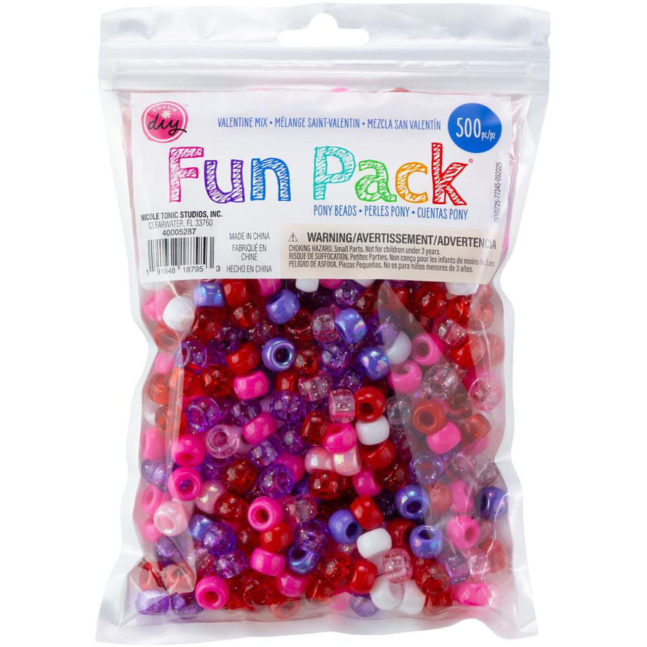 Valentine Mix Pony Bead Pk JB-43777
