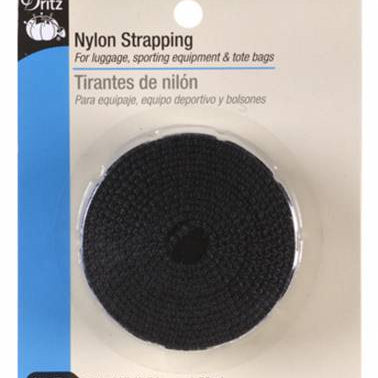 1" Black Nylon Strapping JB-43806