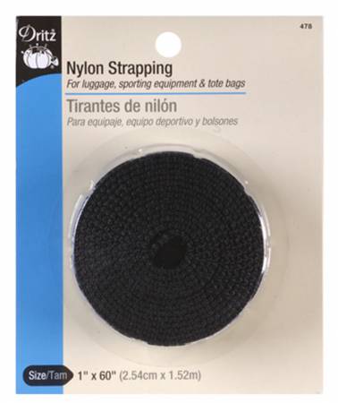 1" Black Nylon Strapping JB-43806