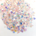 Holographic Pink Star & Heart Sequins JB-43818