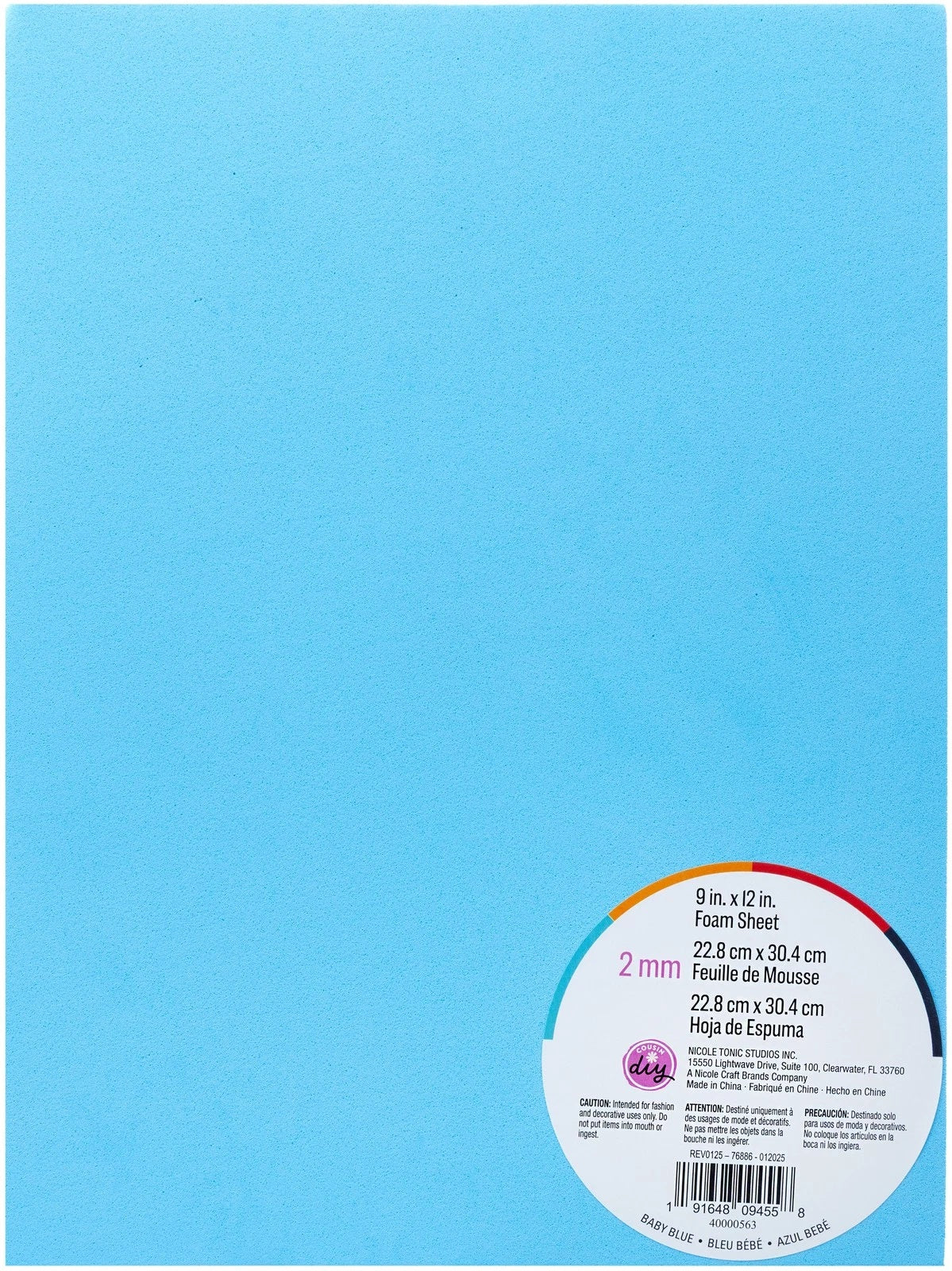 Light Blue Foam Sheet 2Mm JB-43907