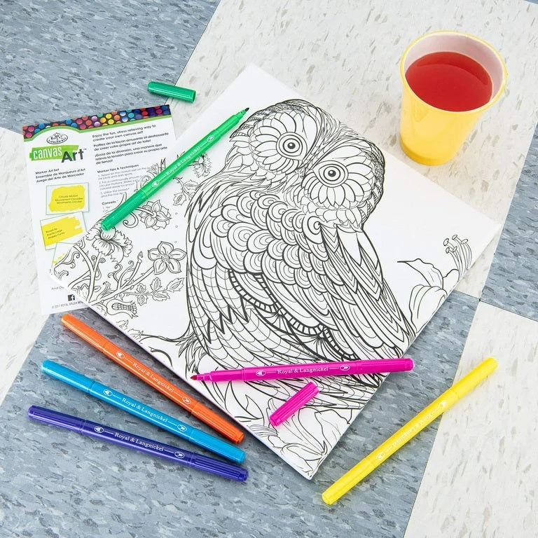 Canvas Art Marker Owl Set JB-43914