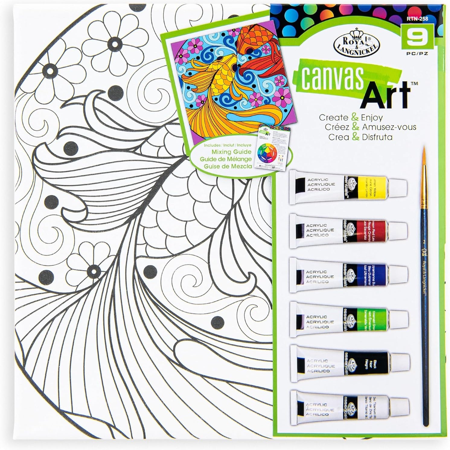 Canvas Art Paint Fish JB-43915