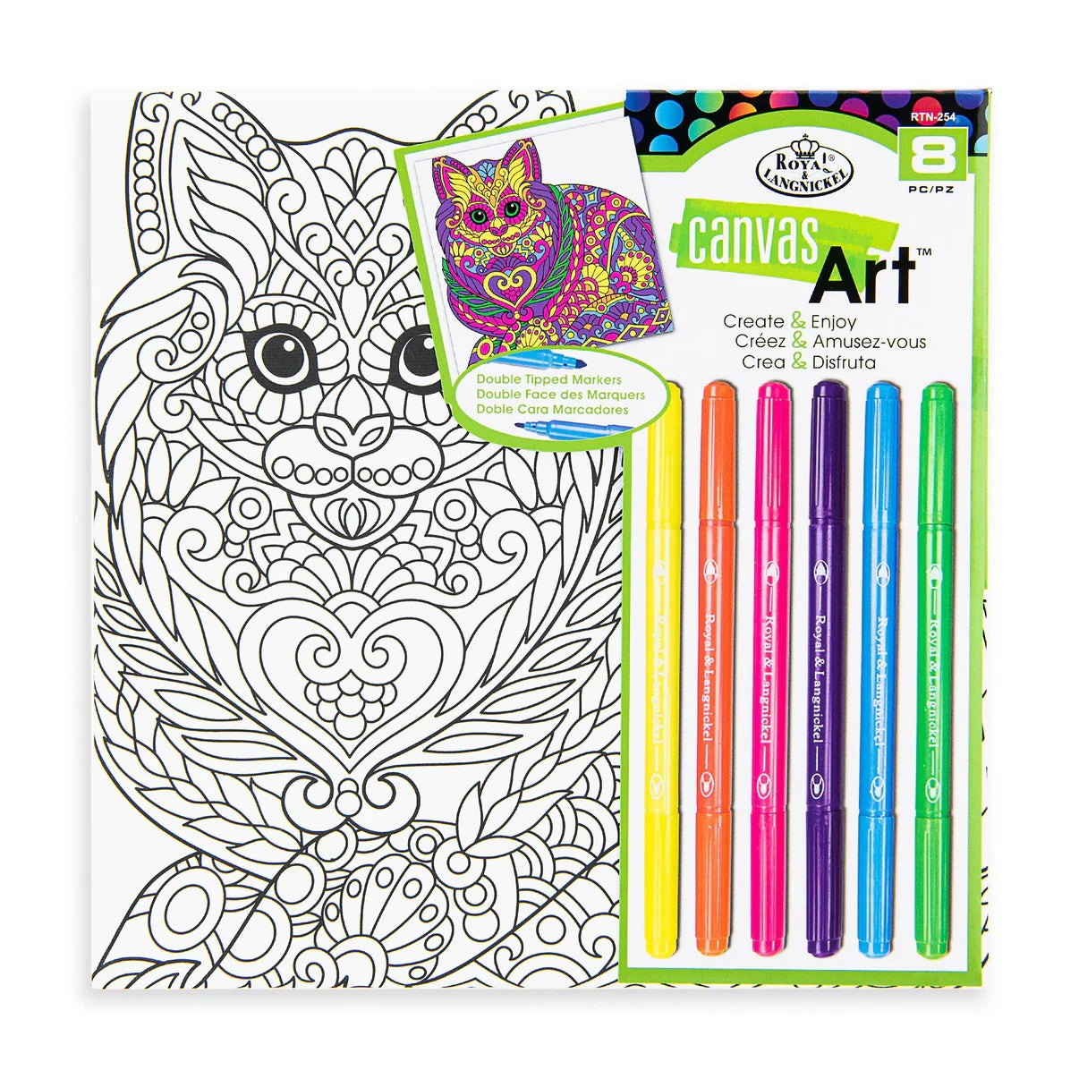 Canvas Art Marker Cat JB-43916