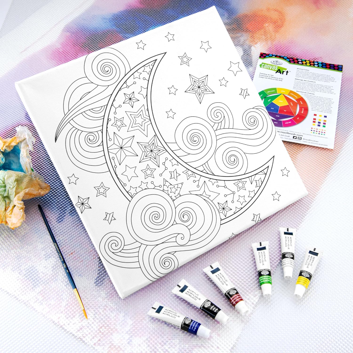 Canvas Art Paint Moon JB-43918