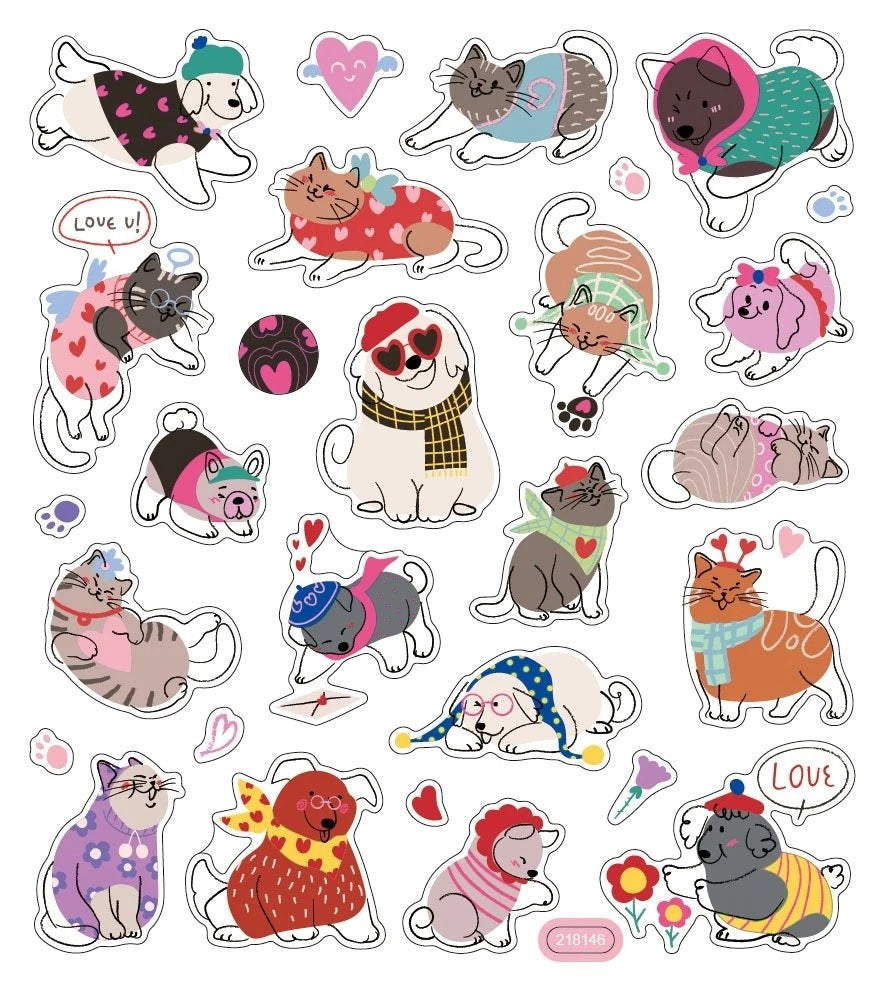 Dog & Cats Stickers JB-43944