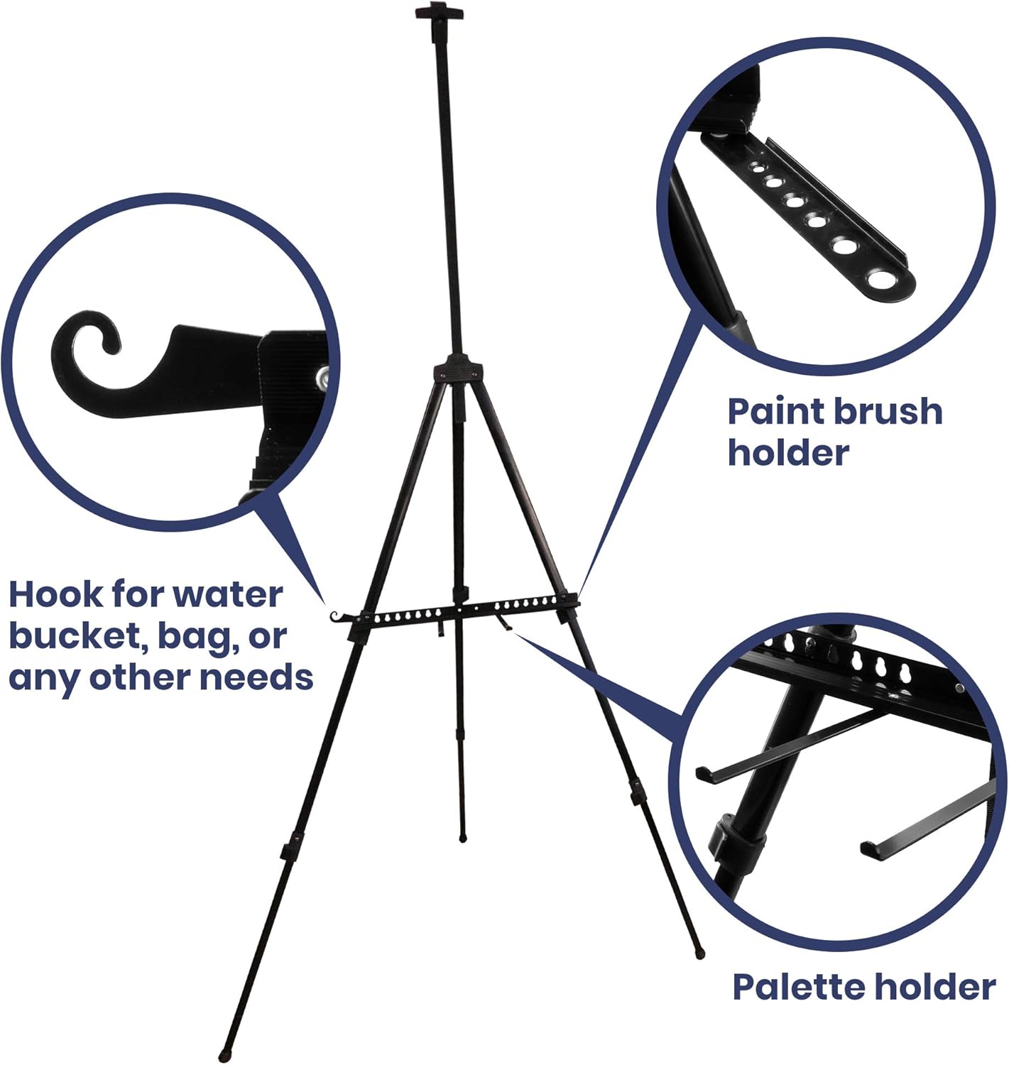 Trekker Aluminum Black Easel JB-43959_1
