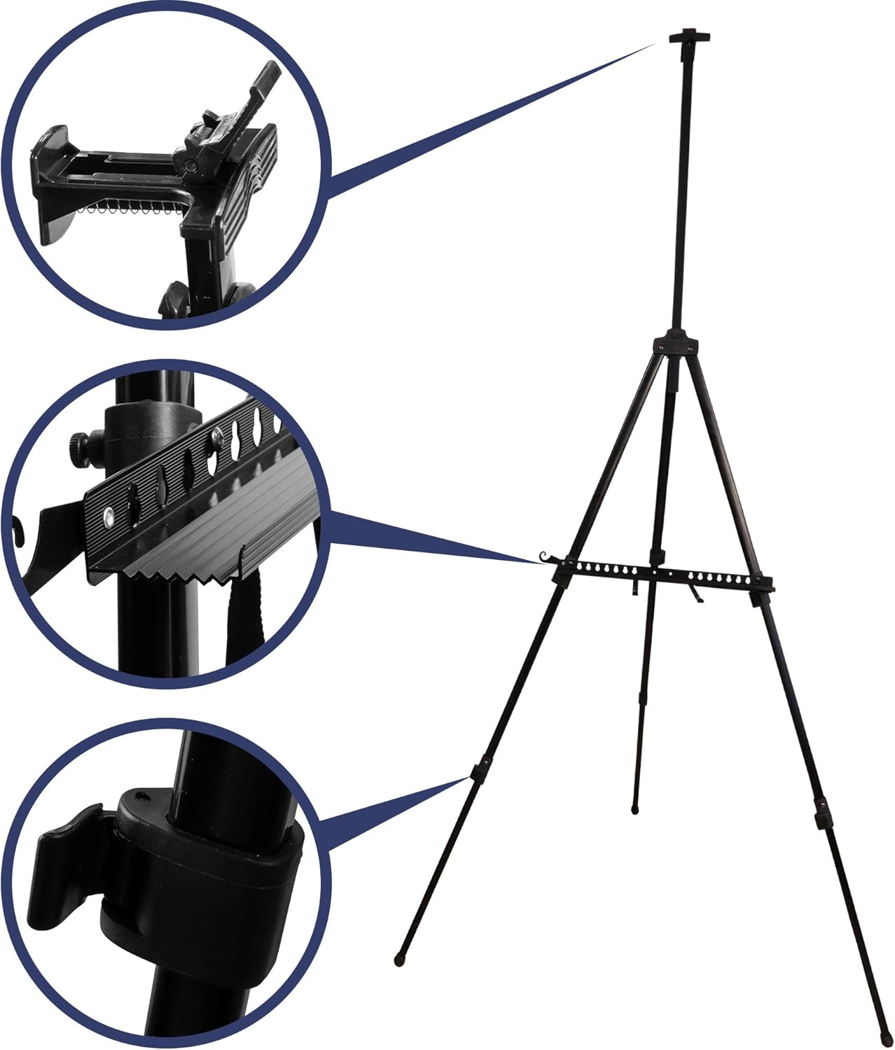 Trekker Aluminum Black Easel JB-43959_3