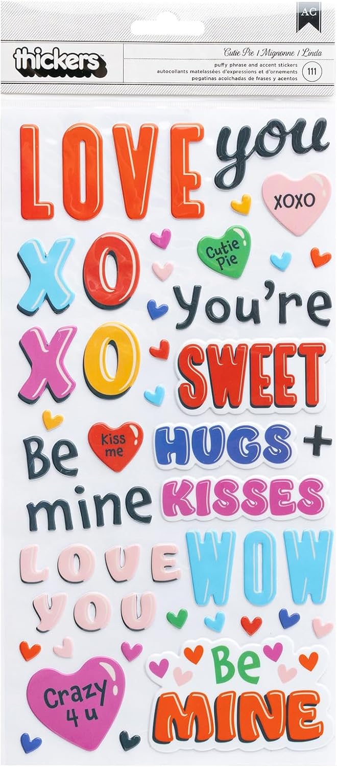Puffy Phrase Cutie Pie Sticker 30 JB-44007
