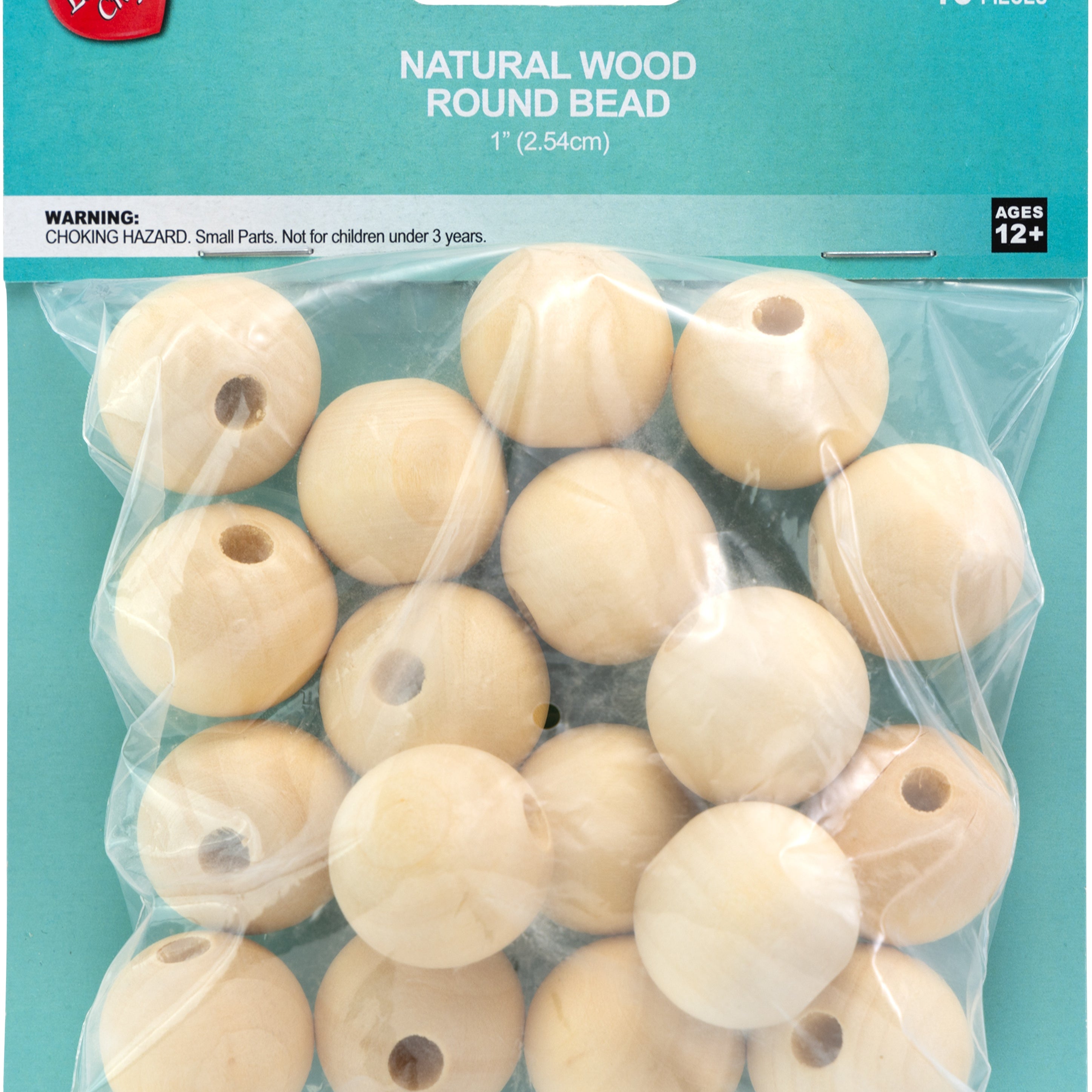 1" Round Wood Beads 30 JB-44076