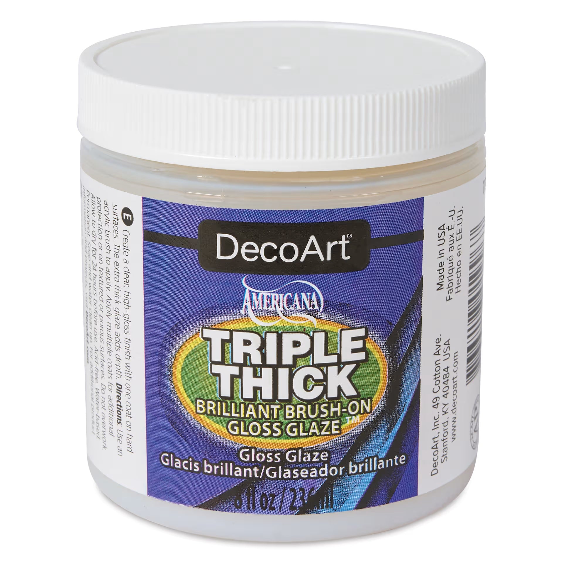 Decoart Triple Thick Glaze Varnish - Gloss, 8 Oz, Bottle 30 JB-44131